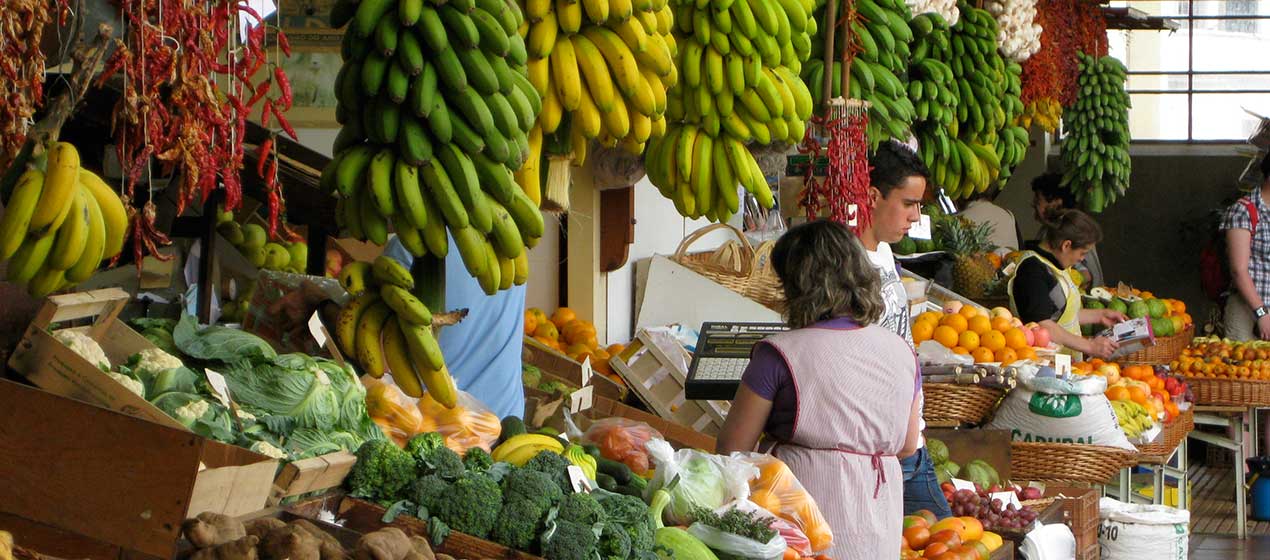 Auf Madeira wachsen Bananen das ganze Jahr über.